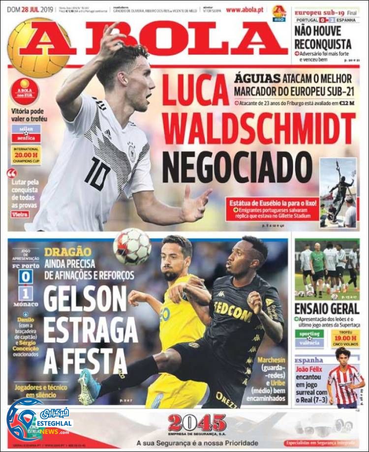 روزنامه ورزشی آبولا یکشنبه 6 مرداد 1398