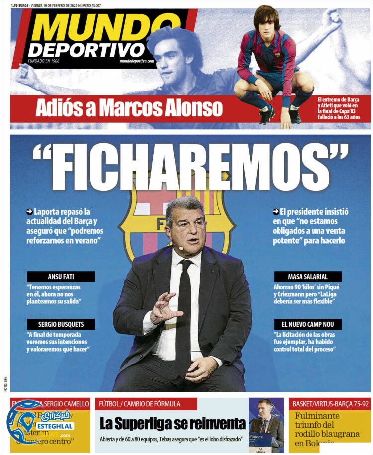 روزنامه ورزشی موندو دپورتیوو  جمعه 21 بهمن 1401 