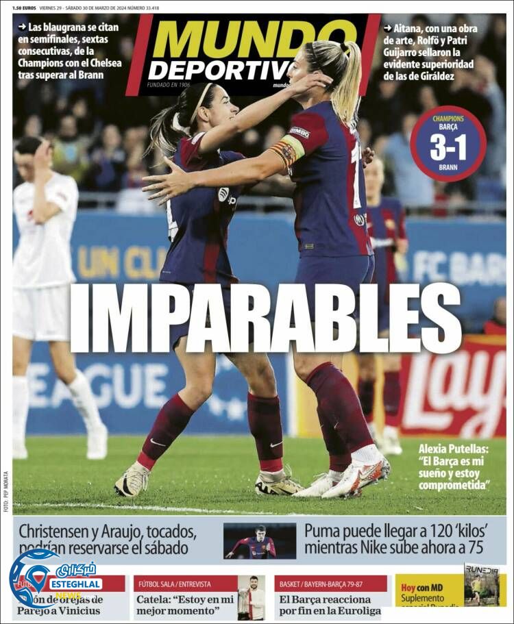 روزنامه ورزشی موندو دپورتیوو جمعه 10 فروردین 1403 