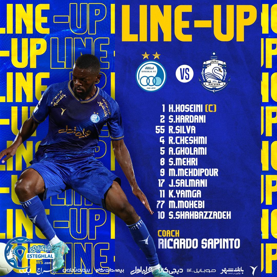 ترکیب استقلال مقابل ملوان