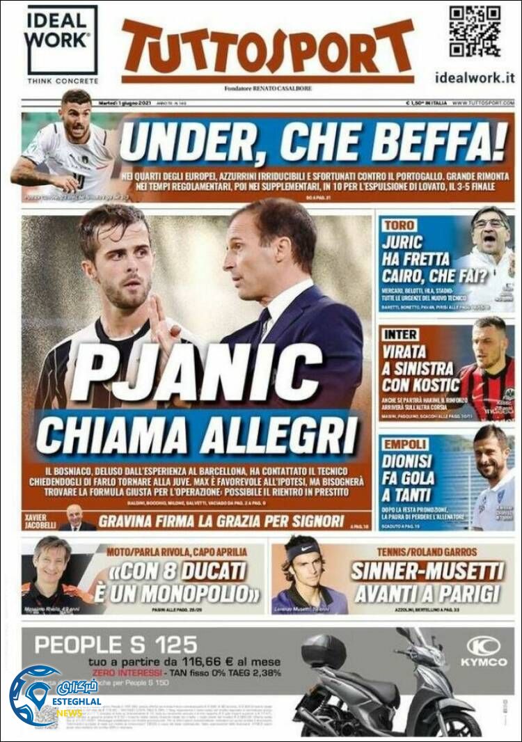 روزنامه ورزشی توتو اسپورت سه شنبه 11 خرداد 1400