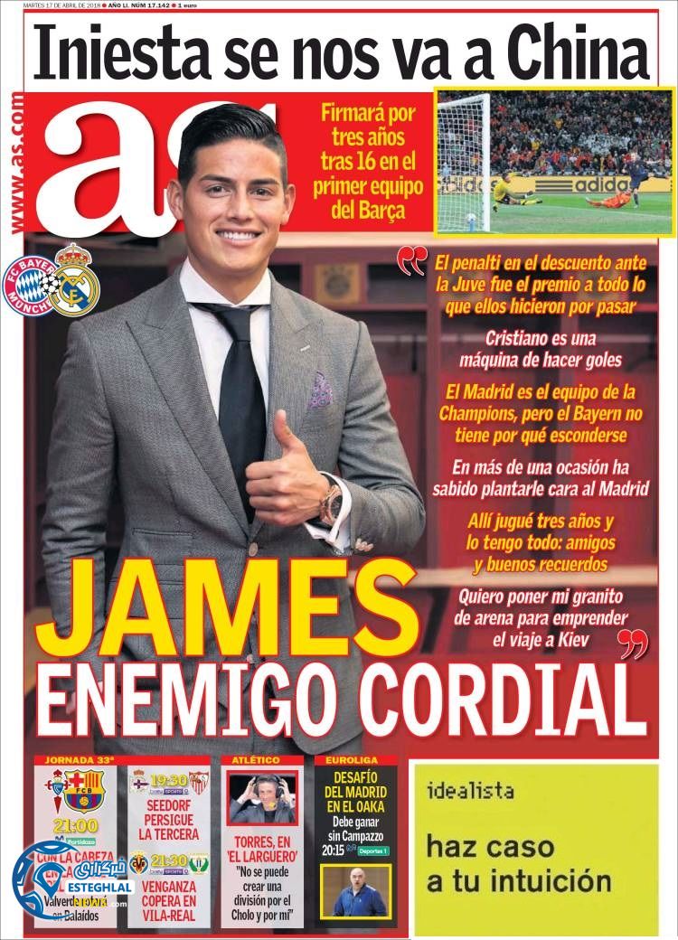 روزنامه آاس سه شنبه 28 فروردین 1397