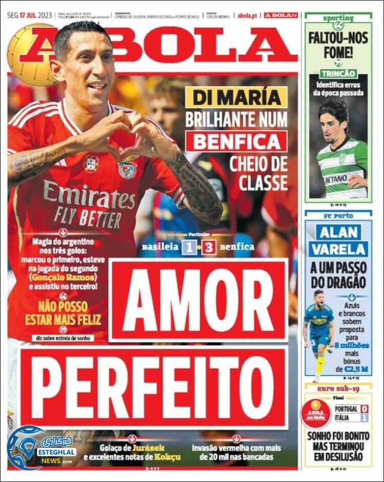 روزنامه ورزشی آبولا دوشنبه 26 تیر 1402 