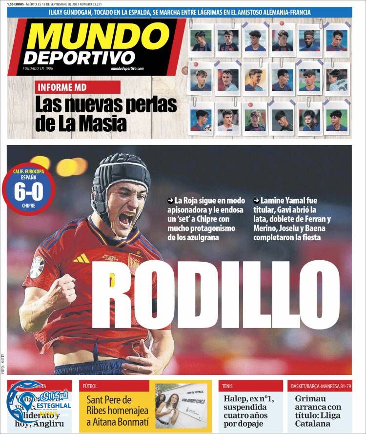 روزنامه  ورزشی موندو دپورتیوو چهارشنبه 22 شهریور 1402 