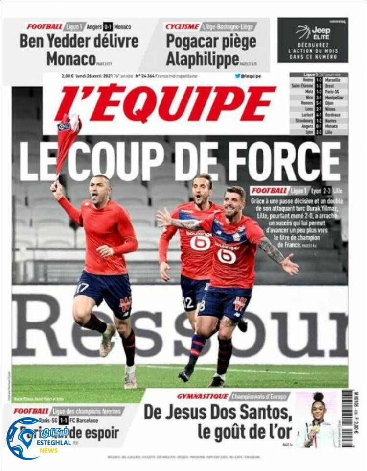 روزنامه ورزشی اکیپ دوشنبه 6 اردیبهشت 1400