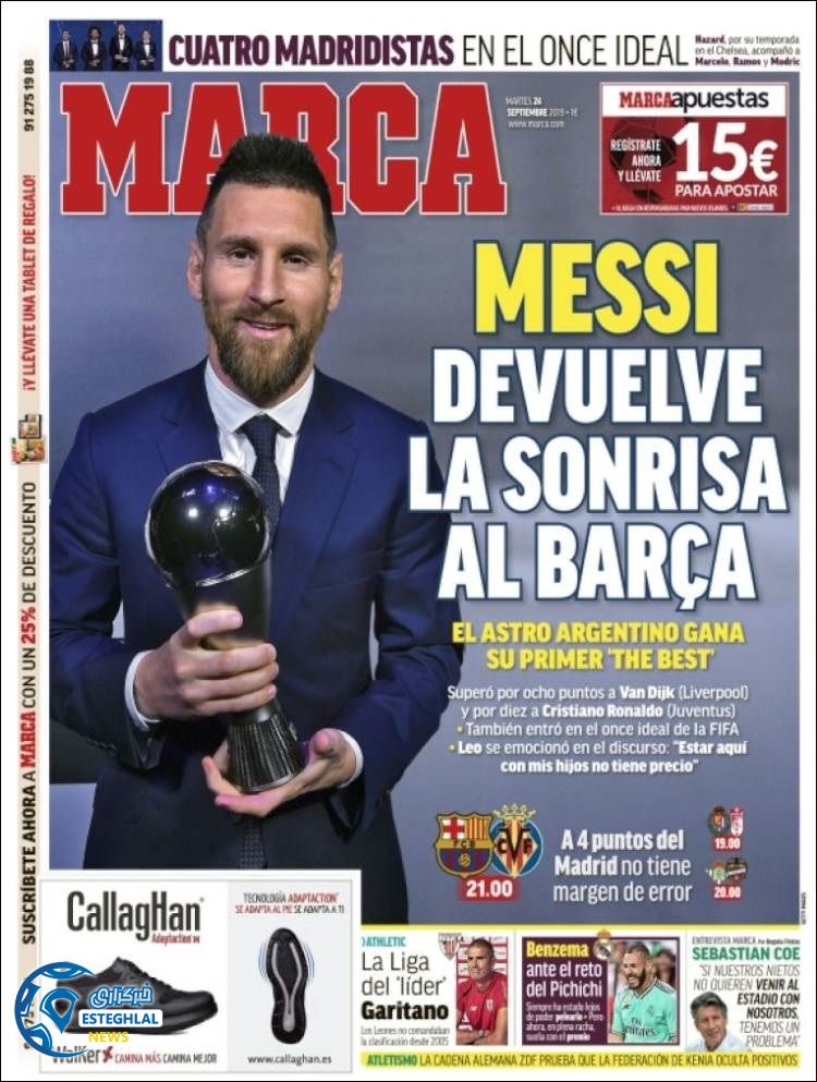 روزنامه ورزشی مارکا سه شنبه 2 مهر 1398