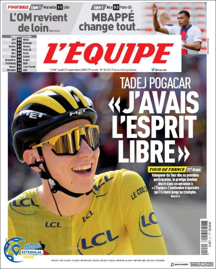 روزنامه ورزشی اکیپ دوشنبه 31 شهریور 1399