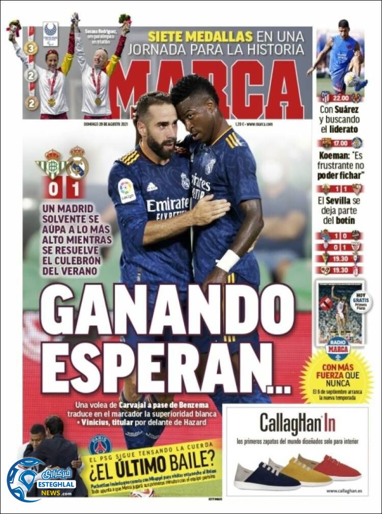 روزنامه ورزشی مارکا یکشنبه 7 شهریور 1400