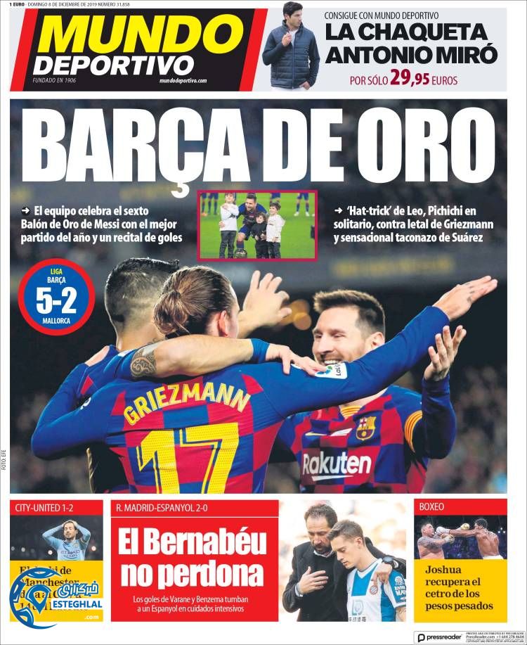 روزنامه  ورزشی موندو دپورتیوو یکشنبه 17 آذر 1398