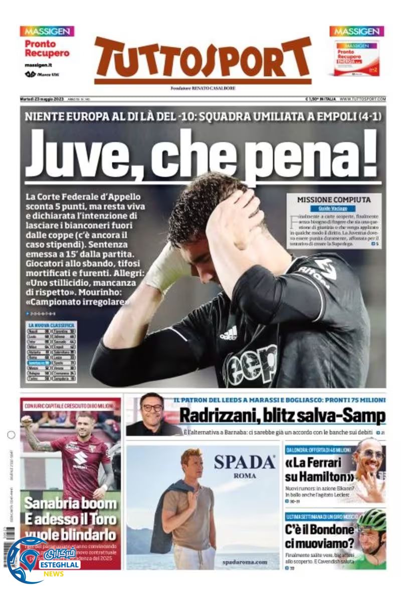 روزنامه ورزشی توتو اسپورت سه شنبه 2 خرداد 1402 