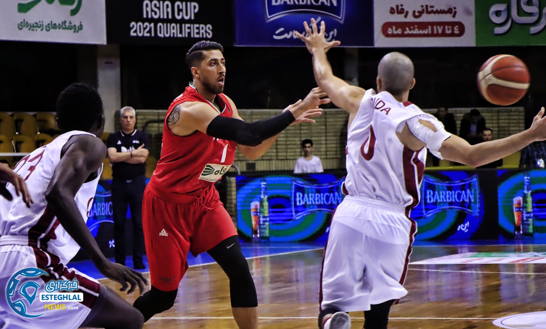 دیدار تیم های ملی بسکتبال ایران و قطر