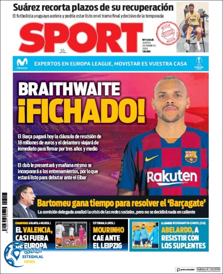 روزنامه ورزشی اسپورت پنجشنبه 1 اسفند 1398