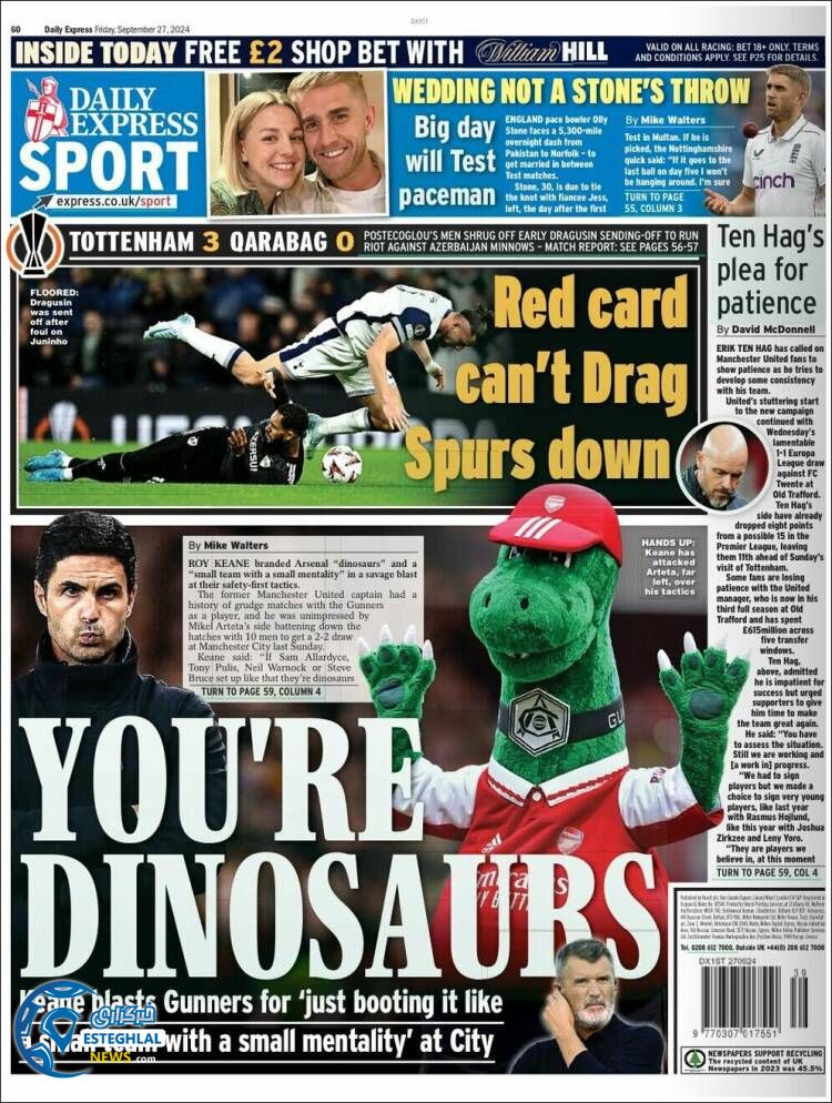 روزنامه ورزشی  اکسپرس اسپورت جمعه 6 مهر 1403 