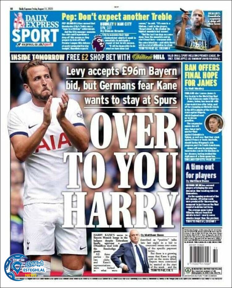 روزنامه ورزشی اکسپرس اسپورت جمعه 20 مرداد 1402 