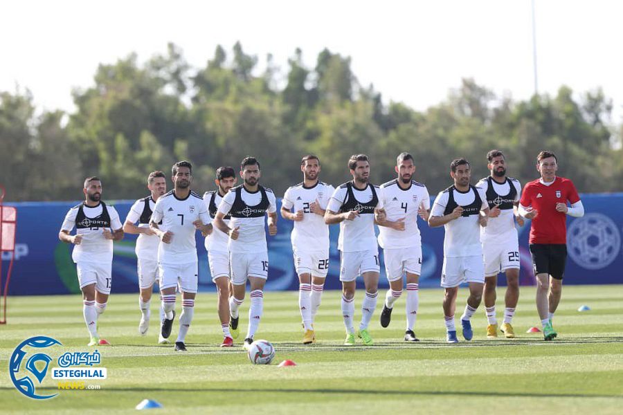 تمرین تیم ملی فوتبال در امارات پس از دیدار با عمان