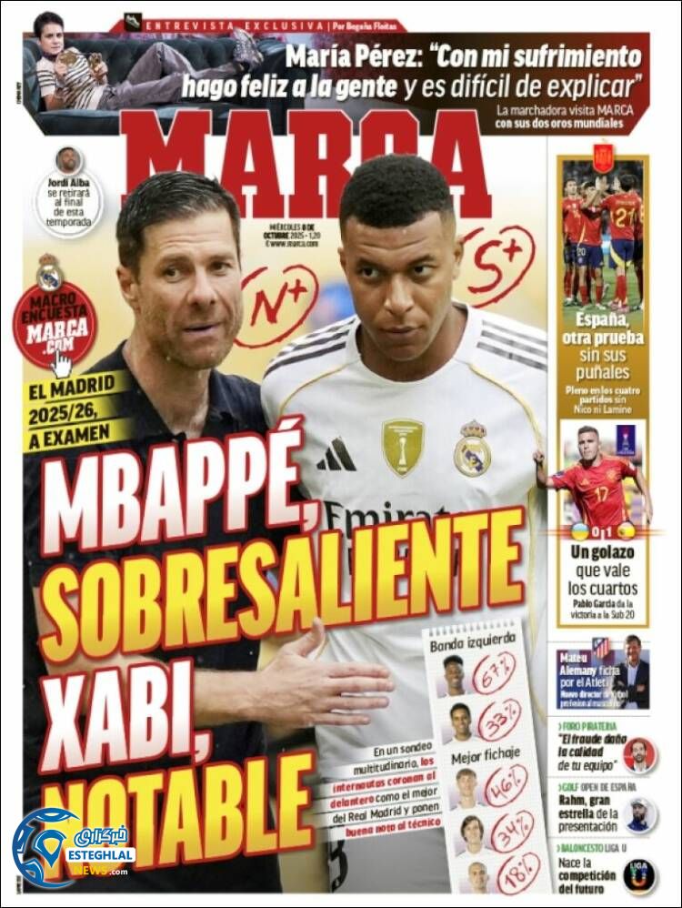 روزنامه ورزشی مارکا  چهازشنبه 16 مهر 1404  