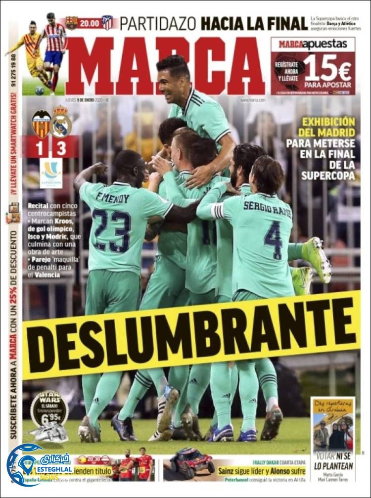 روزنامه ورزشی مارکا پنجشنبه 19 دی 1398