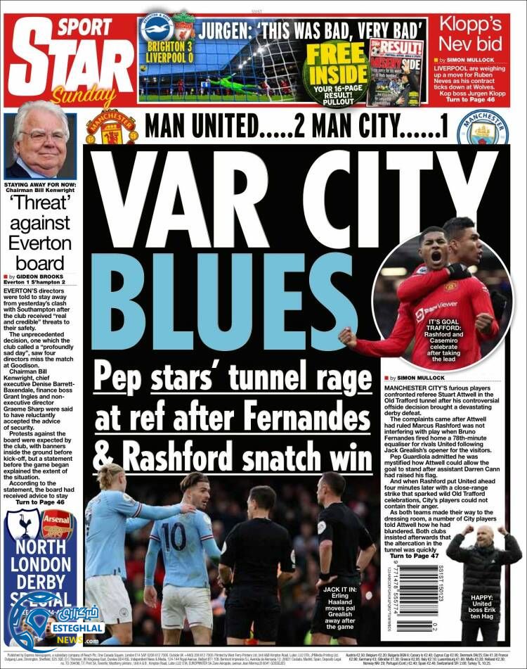 روزنامه ورزشی استار اسپورت یکشنبه 25 دی 1401 