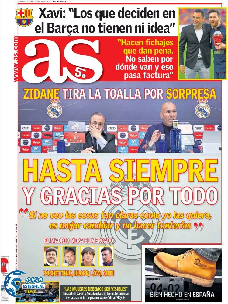 روزنامه ورزشی آاس جمعه 11 خرداد 1397