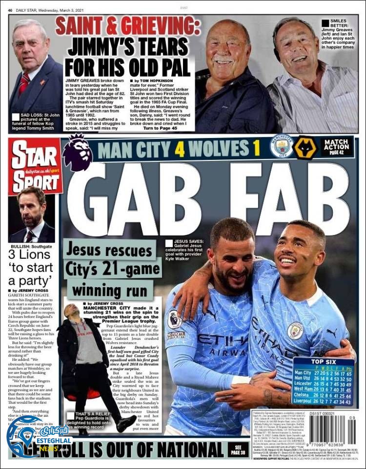 روزنامه ورزشی استار اسپورت چهارشنبه 13 اسفند 1399