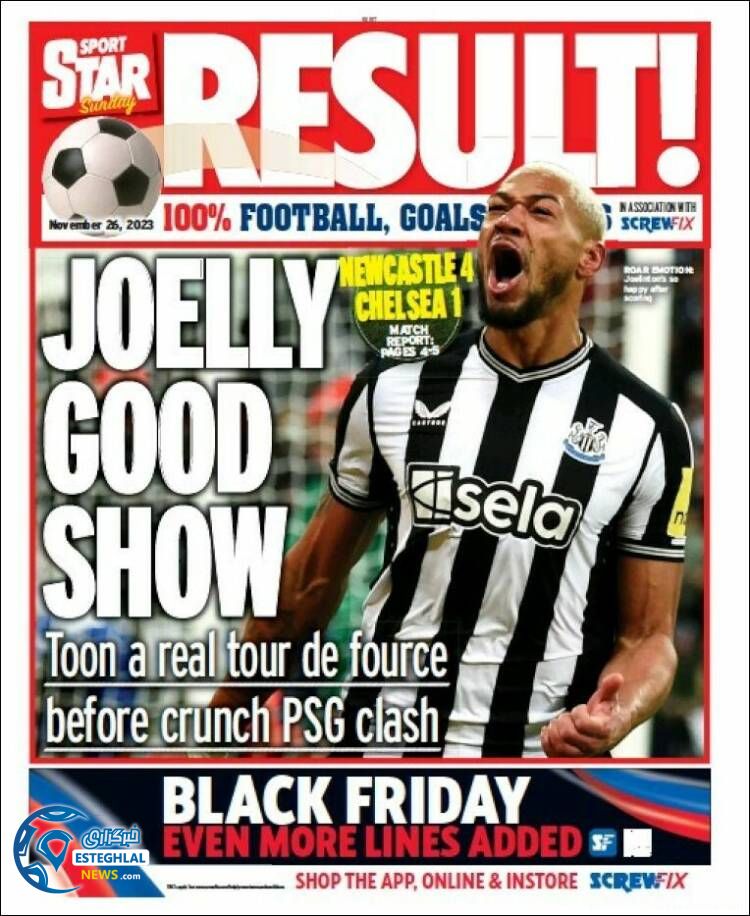 روزنامه ورزشی استار اسپورت یکشنبه 5 آذر 1402 