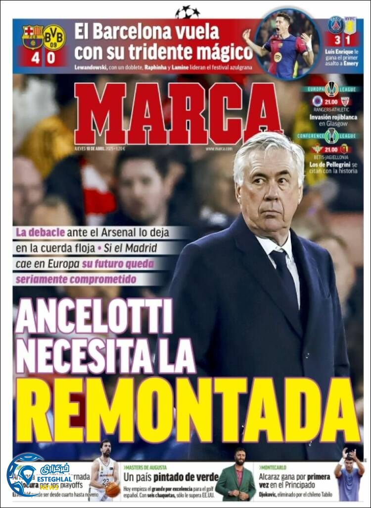 روزنامه ورزشی مارکا پنجشنبه 21  فروردین 1404