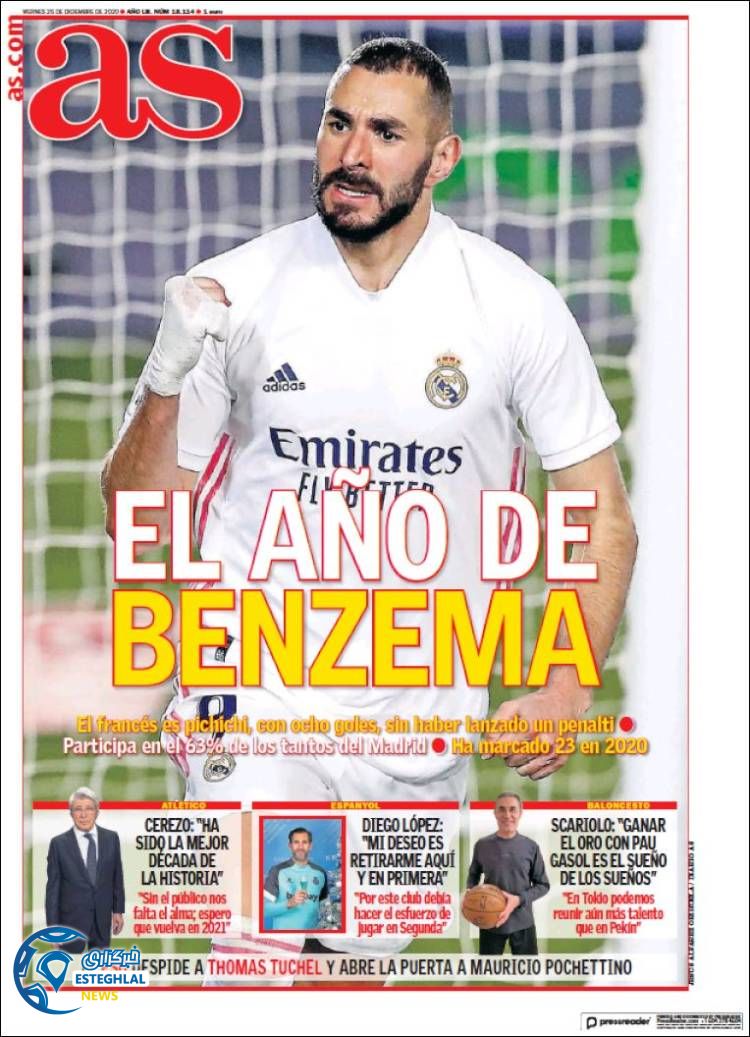 روزنامه ورزشی آاس جمعه 5 دی 1399