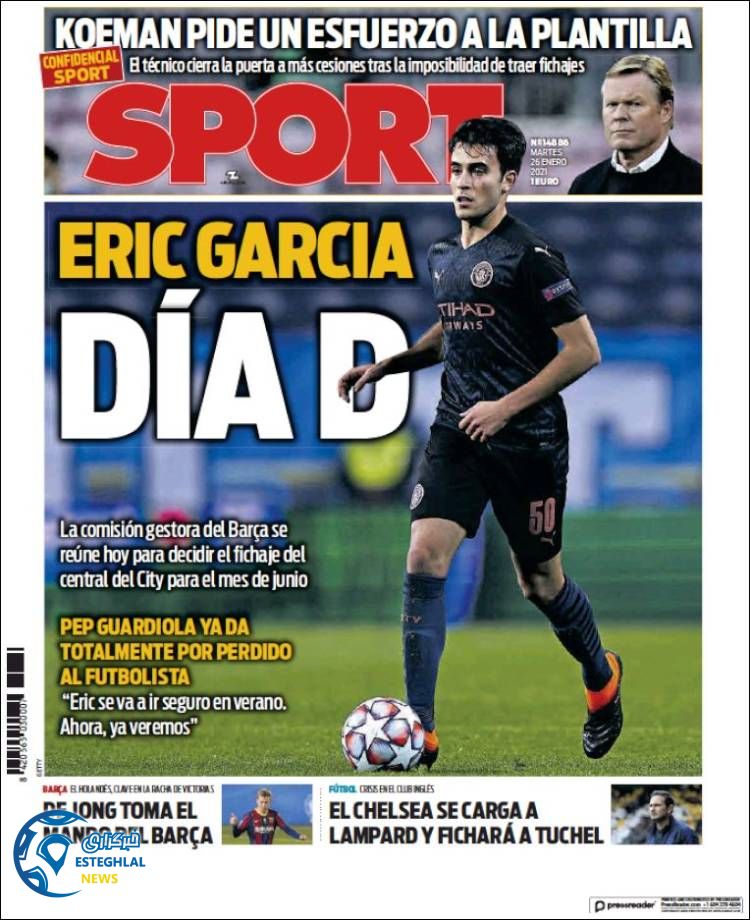 روزنامه ورزشی اسپورت سه شنبه 7 بهمن 1399