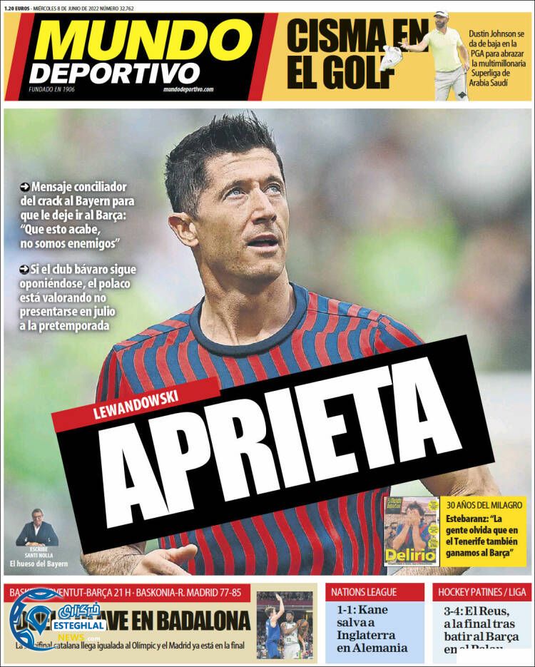 روزنامه ورزشی موندو دپورتیوو چهارشنبه 18 خرداد 1401