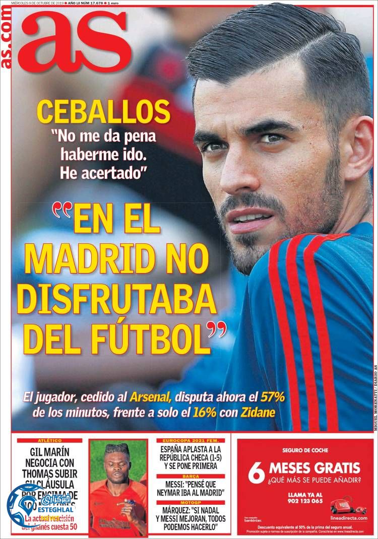 روزنامه ورزشی آاس چهارشنبه 17 مهر 1398