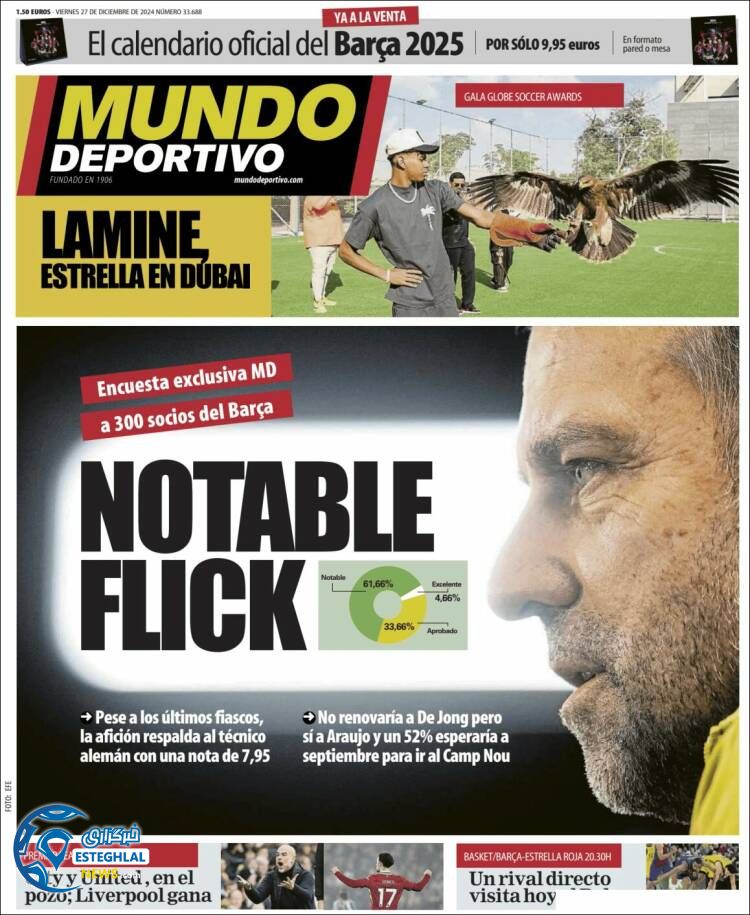 روزنامه ورزشی موندو دپورتیوو جمعه 7 دی 1403