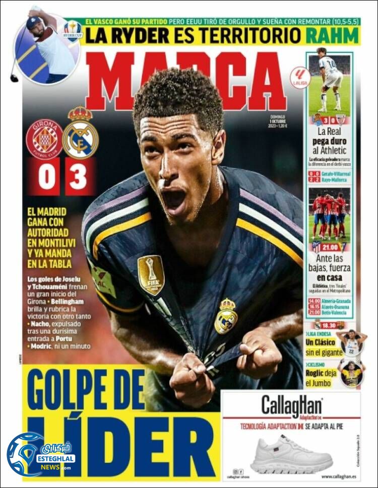 روزنامه ورزشی مارکا یکشنبه 9 مهر 1402