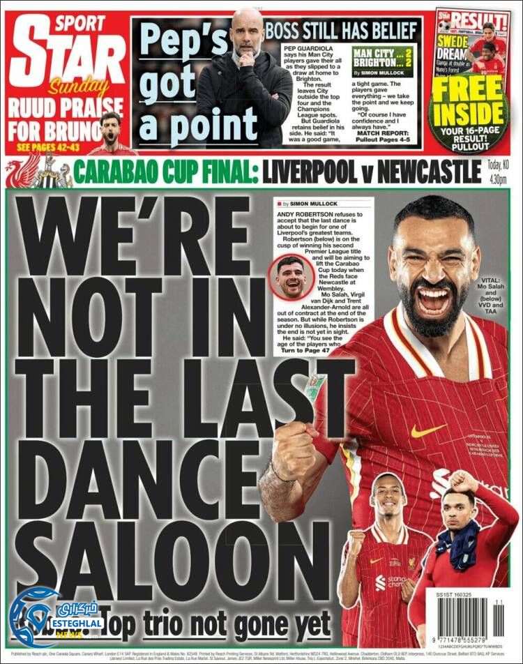 روزنامه ورزشی استار اسپورت  یکشنبه 26 اسفند 1403 