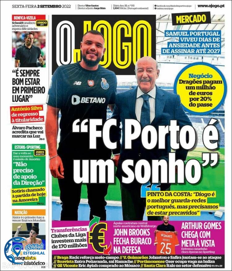 روزنامه ورزشی اوجوگو جمعه 11 شهریور 1401