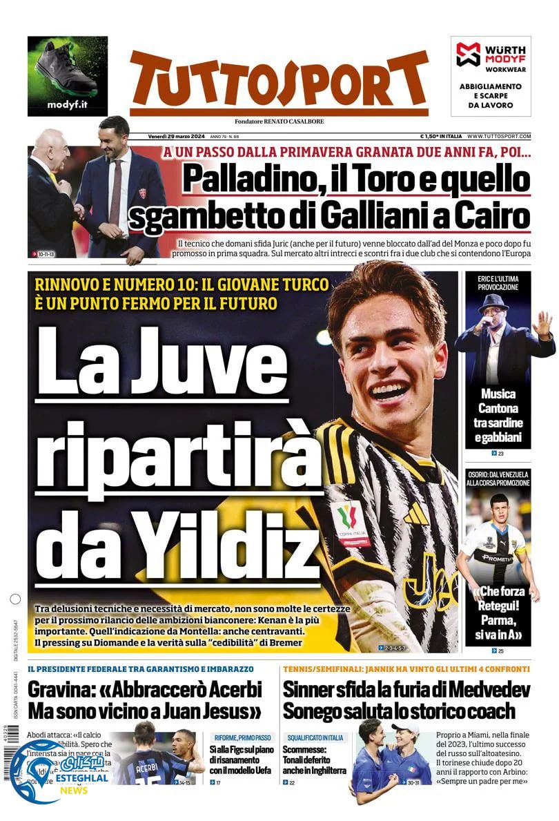 روزنامه ورزشی توتو اسپورت جمعه 10 فروردین 1403 