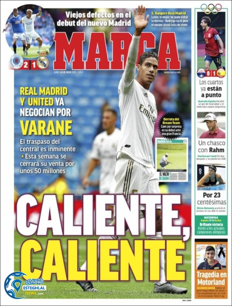 روزنامه ورزشی مارکا دوشنبه 4 مرداد 1400