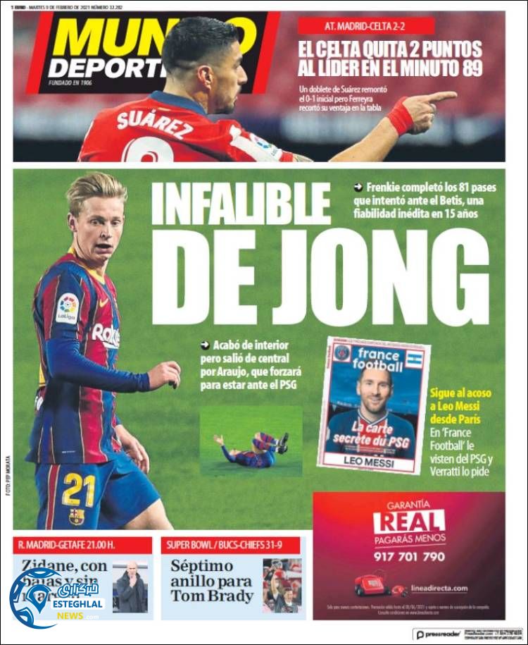 روزنامه ورزشی موندو دپورتیوو سه شنبه 21 بهمن 1399