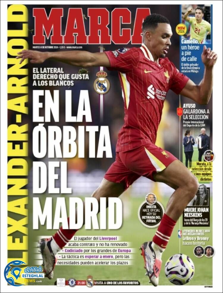 روزنامه ورزشی مارکا سه شنبه 17 مهر 1403 