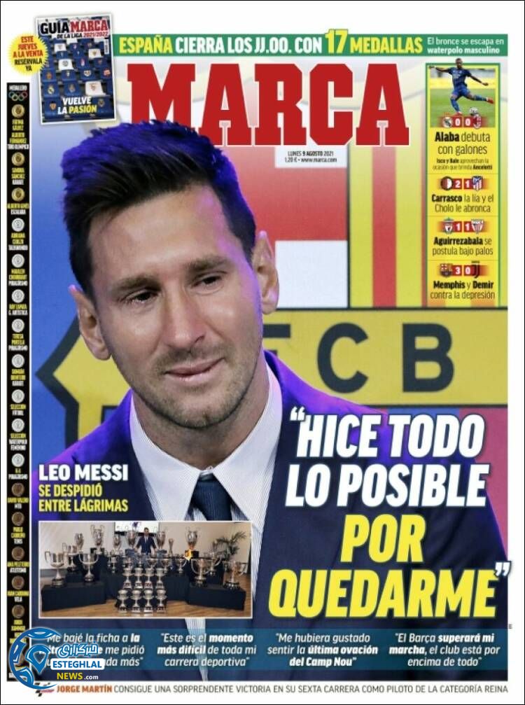 روزنامه ورزشی مارکا دوشنبه 18 مرداد 1400