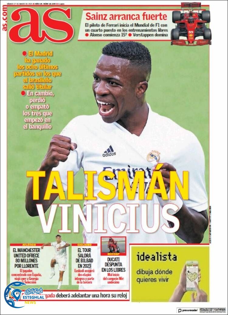 روزنامه ورزشی آ اس شنبه 7 فروردین 1400