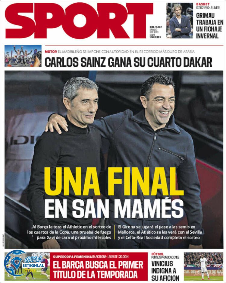 روزنامه  ورزشی  اسپورت شنبه 30 دی 1402 