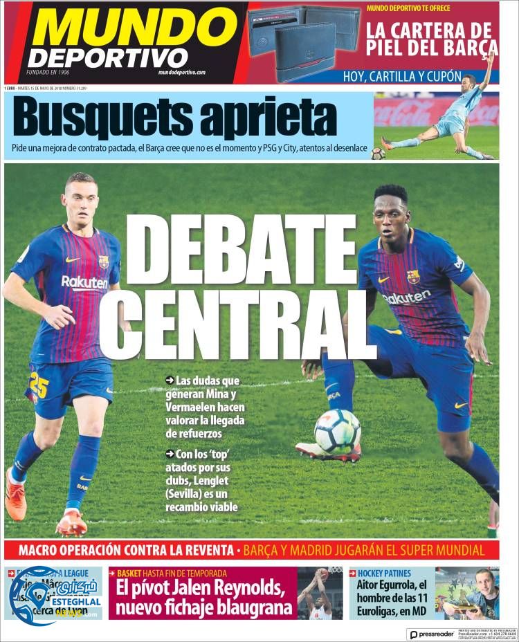 روزنامه ورزشی موندو دپورتیوو سه شنبه 25 اردیبهشت 1397