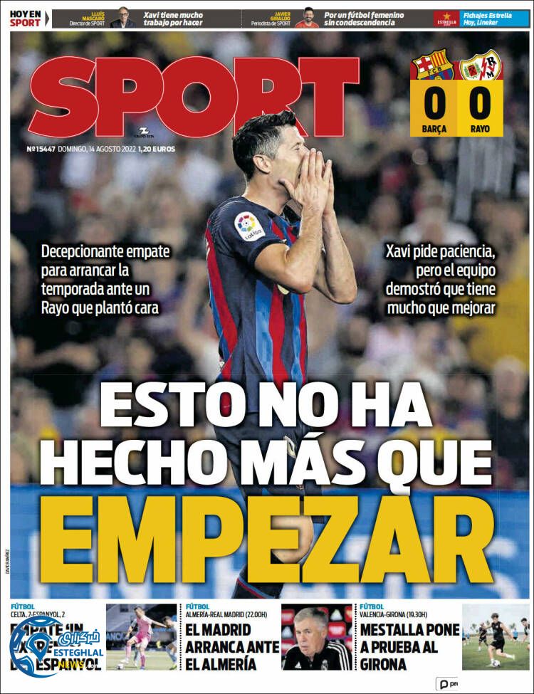 روزنامه ورزشی اسپورت یکشنبه 23 مرداد 1401 