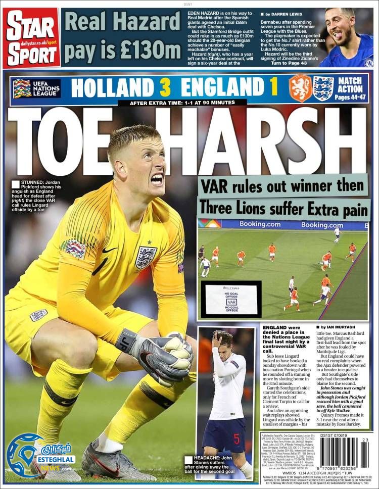 روزنامه استار اسپورت جمعه 17 خرداد 1398