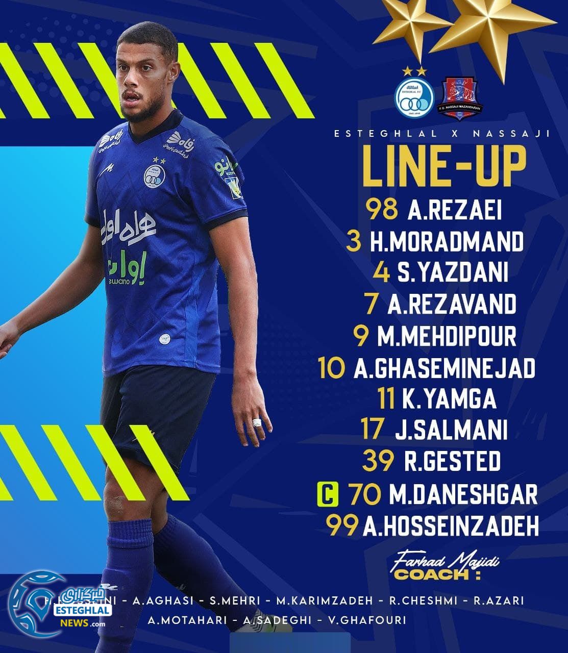 ترکیب استقلال مقابل نساجی