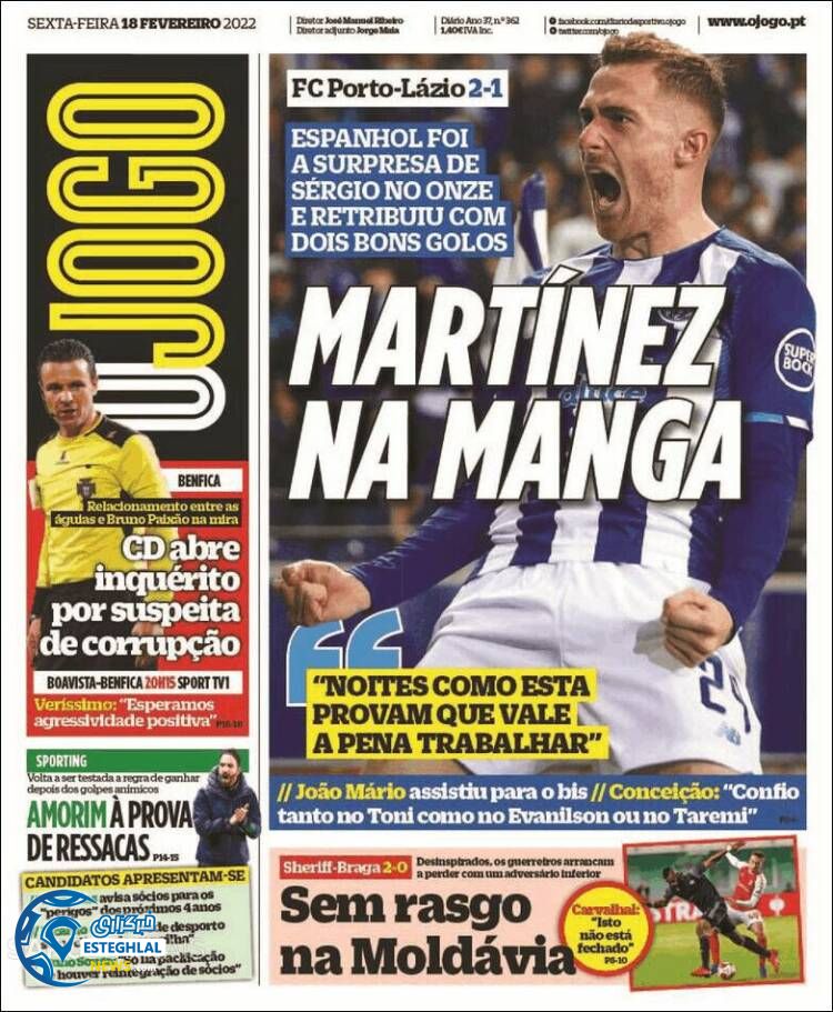 روزنامه ورزشی اوجوگو جمعه 29 بهمن 1400