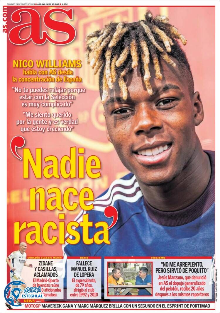 روزنامه ورزشی آ اس یکشنبه 5 فروردین 1403 