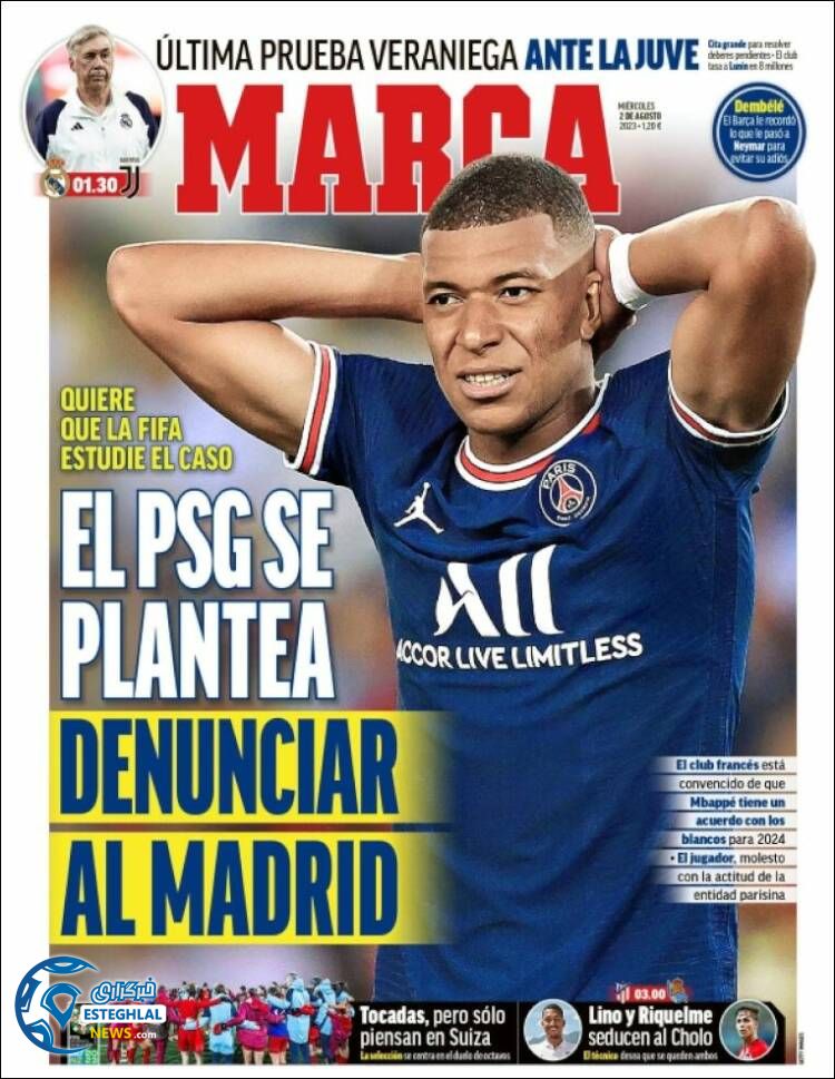 روزنامه ورزشی مارکا چهارشنبه 11 مرداد 1402  