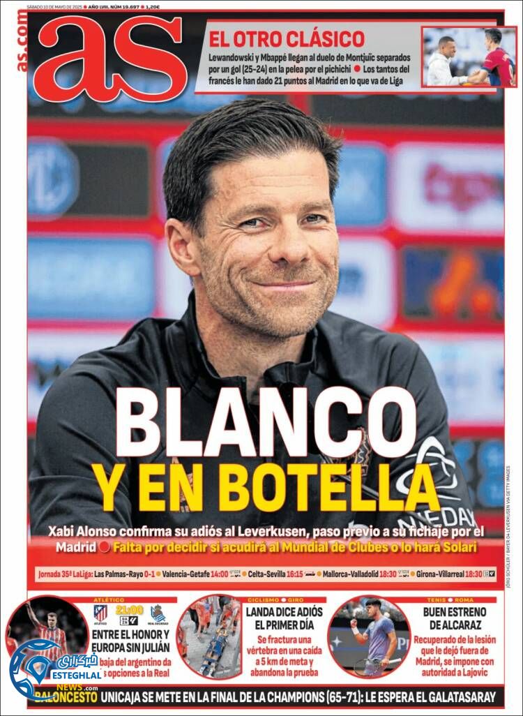 روزنامه ورزشی آ اس شنبه 20 اردیبهشت 1404  