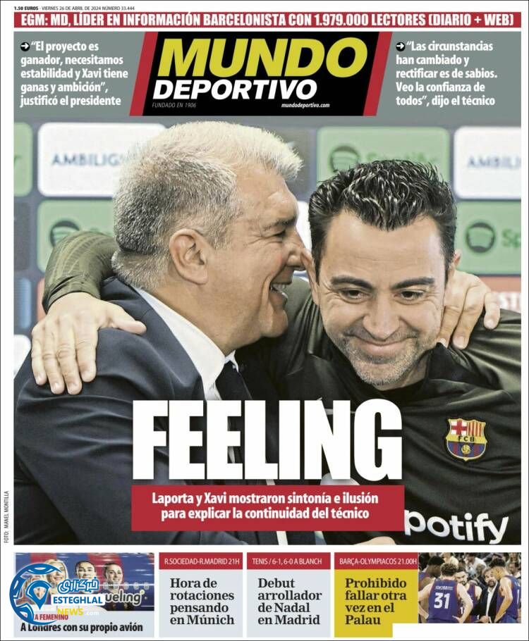 روزنامه ورزشی موندو دپورتیوو جمعه 7 اردیبهشت 1403 